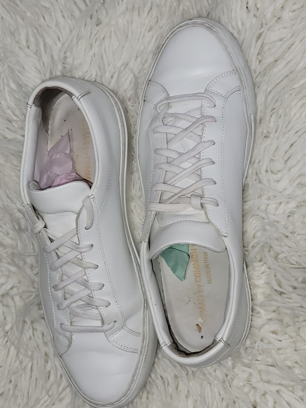 Common Projects Achilles White Leather Low-Top Sneakers - Picture 5 of 8